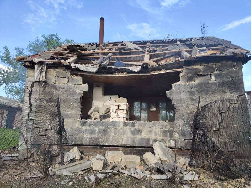 На Полтавщині уламки ворожого «Шахеда» пошкодили будинок: оприлюднили фото