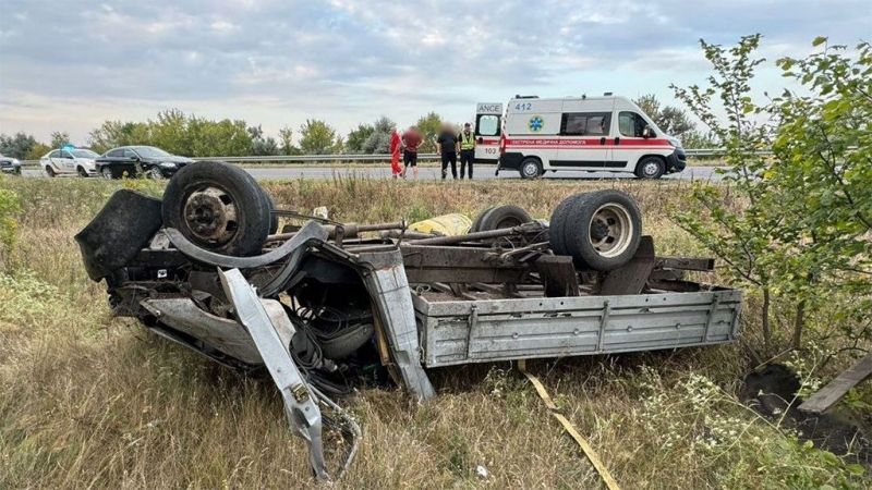 На Полтавщині зіткнулися дві вантажівки